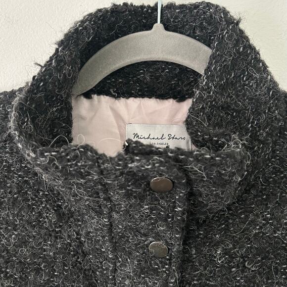 Michael Stars Women's Charcoal Leti Snap Zip Outerwear Jacket S Small New - Picture 3 of 10